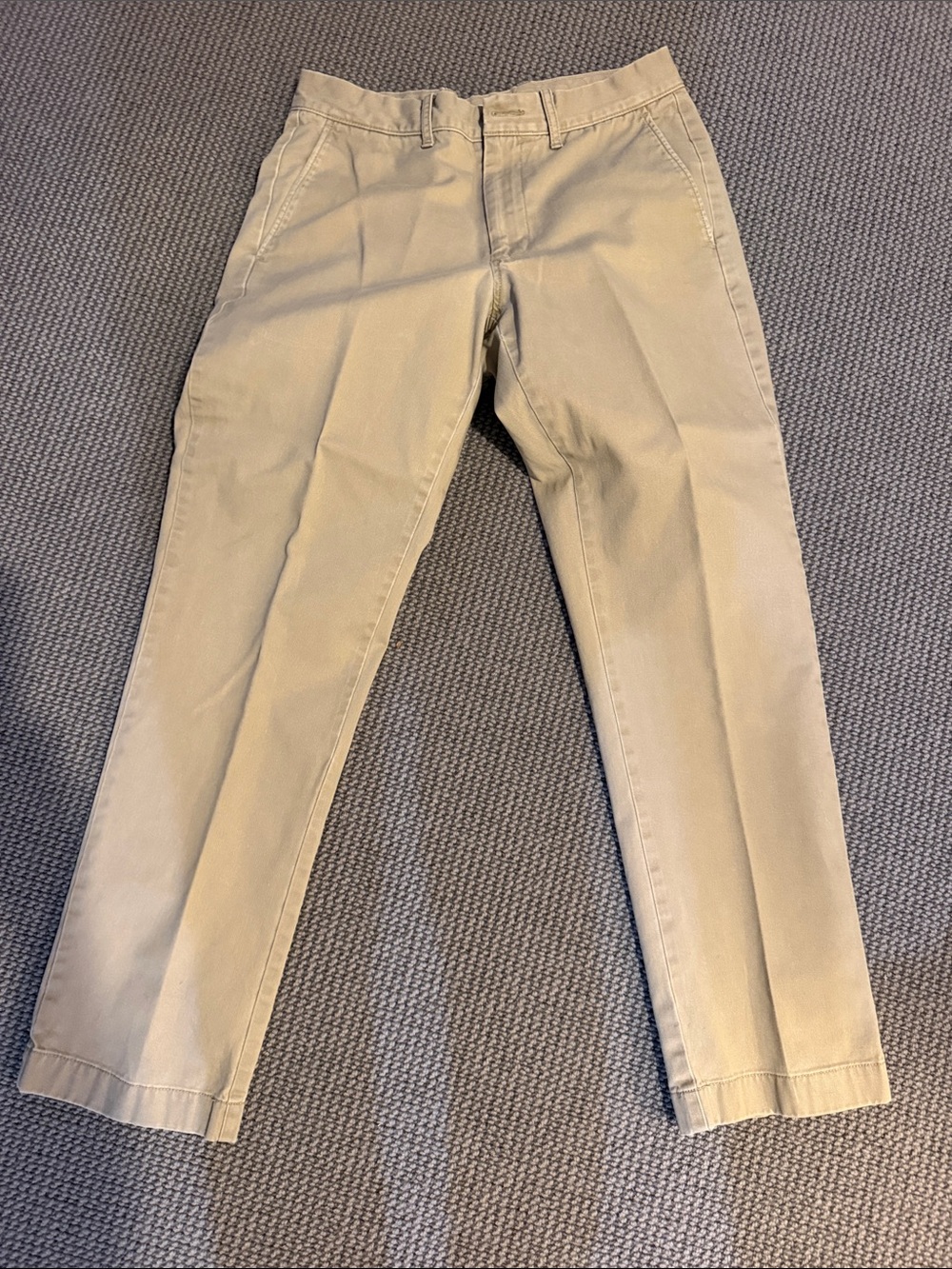 J. Crew Men's Khaki Straight-Leg Chinos in Light Tan 30 x 30